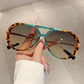 Retro Leopard-Print Rahmen Sonnenbrille