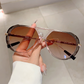 Retro Leopard-Print Rahmen Sonnenbrille