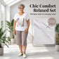 👕 50% RABATT! ✨ 2-teiliges Set mit V-Ausschnitt-Shirt & Cropped-Hose – Bequem, atmungsaktiv & vielseitig kombinierbar – Perfekt für Alltag, Yoga & Freizeit 🌿