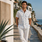 ☀️👔 ZEITLICH BEGRENZT 50% RABATT! Herren Geometrisches Muster Locker Sitzend Kurzarm Hemd – Weiches Sommergefühl, Bequemer Schnitt & Urlaubsreifer Style ✨