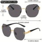 😎 50% RABATT!✨ Modische Statement Rahmenlose Sonnenbrille – Trendige Freizeit-Sonnenbrille🌴