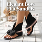 👡 50% RABATT! 🖤 Retro‑Sandalen mit geteilter Zehenpartie und großer Schleife 🎀