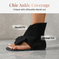 👡 50% RABATT! 🖤 Retro‑Sandalen mit geteilter Zehenpartie und großer Schleife 🎀