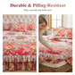 🌸 Florales 3-teiliges Bettrock-Set mit Rüschen