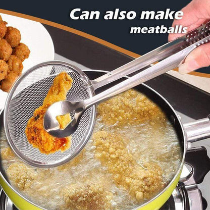 🍳 2-in-1 Edelstahl-Siebzange zum Abtropfen und Herausnehmen