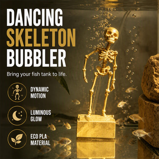 💀 50 % Rabatt! Tanzender Totenkopf für Aquarium – Bewegliche Unterwasser-Dekoration für Fischbecken