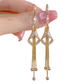 💎 50 % RABATT JETZT! ✨ Elegante geometrische Quasten-Ohrringe – Rautenform, Strass & Gold – perfekt für Feste und Alltag 🎠