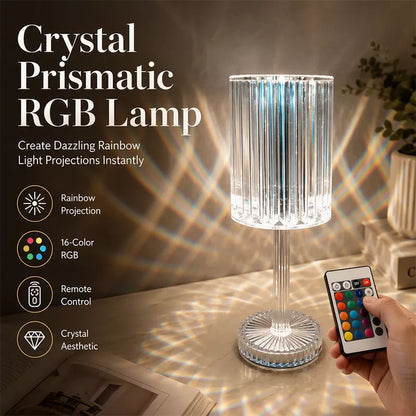 ✨USB-Tischlampe mit Kristalloptik, Touch-Steuerung und 3 Lichtmodi