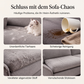 🛋️ Chenille-Sofadecke mit Fischgrätmuster und Quasten