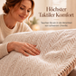 🛋️ Chenille-Sofadecke mit Fischgrätmuster und Quasten