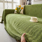 🛋️ Chenille-Sofadecke mit Fischgrätmuster und Quasten