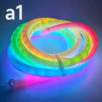 ✨LED-Neonlichtschnur mit Drachenschuppen-Webmuster