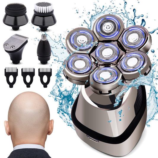💈50 % RABATT⏰7D Wasserdichtes Kopfrasierer‑Set, komfortable Rasur zu Hause, wasserdicht zur einfachen Reinigung