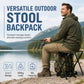 🪑50 % RABATT⏰ Tragbarer Falthocker‑Rucksack, zwei Funktionen in einem – sitzen & Sachen tragen beim Wandern & Camping⛰️