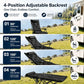 Verstellbarer Outdoor-Klappstuhl mit Beinstütze – 4 Positionen