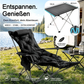 Verstellbarer Outdoor-Klappstuhl mit Beinstütze – 4 Positionen