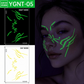 ⏳Zeitlich begrenztes Angebot⏳ Leuchtende Halloween-Gesichtstattoos – Wassertransfer-Sticker, 60 × 180 mm, acht Motive zur Auswahl