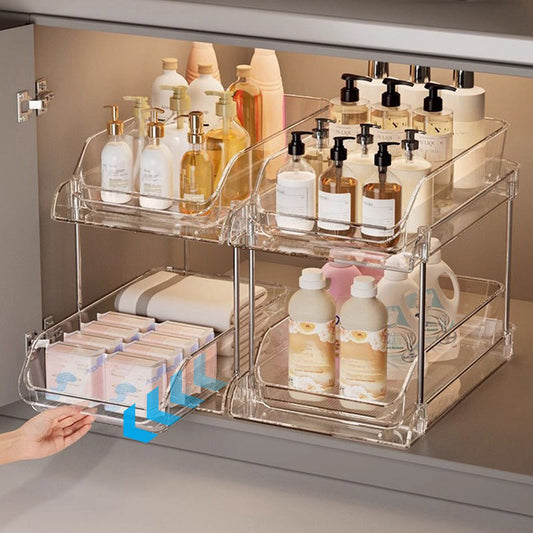 ✨Ausziehbarer Organizer für den Unterschrank, transparent, in 2 Größen