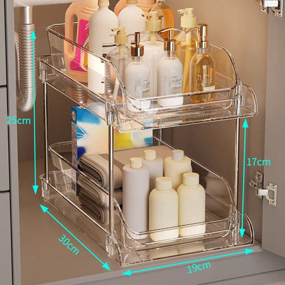 ✨Ausziehbarer Organizer für den Unterschrank, transparent, in 2 Größen