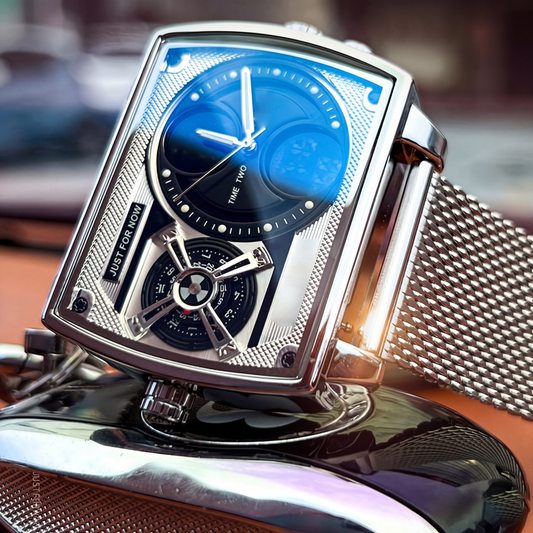 💎Herren-Armbanduhr im quadratischen Design mit Leuchtzeigern und Chronographenfunktion