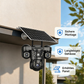 ☀️ Solar-WLAN-Kamera mit drei Objektiven und IP67-Schutz