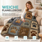 Flanell-Decke mit Pfotenmuster – weich und vielseitig