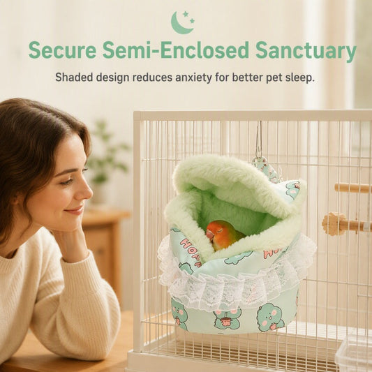 🐹Plüsch-Hängenest für kleine Haustiere und Vögel