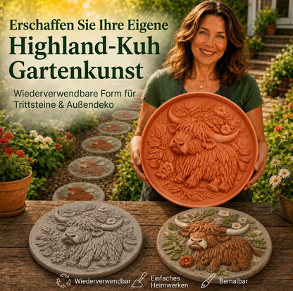🌿 Wiederverwendbare Betonform für Garten-Trittsteine 7 Designs
