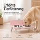 🐾 Erhöhter Doppelnapf für Hunde und Katzen mit Edelstahlnäpfen