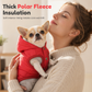 🐾 Warme Fleece-Winterweste für Hunde mit Kapuze und D-Ring