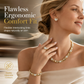 💎Goldfarbenes 4-teiliges Herz-Schmuckset mit Kette und Ohrringen