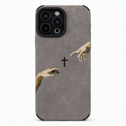 📱 iPhone-Schutzhülle in Wildlederoptik mit Renaissance-Motiv