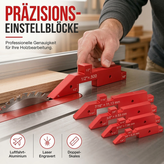 🛠️ Aluminium-Einstellblöcke für Holzbearbeitungsmaschinen