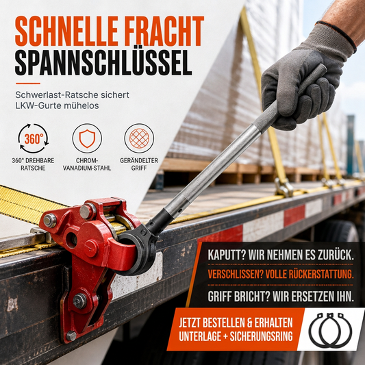 🔧 Ratschenschlüssel zum Spannen von LKW-Seilen mit 360°-Drehung