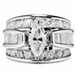 💍 Damenring mit Zirkonia im Marquise-Schliff