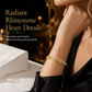✨ LIMITED-TIME 50% OFF! 💛 Gold Rhinestone Heart Chain Bracelet – Light Luxury, Parisian Style 🤍