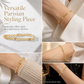 ✨ LIMITED-TIME 50% OFF! 💛 Gold Rhinestone Heart Chain Bracelet – Light Luxury, Parisian Style 🤍