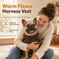 🐕 Warme Fleece-Hundeweste mit integriertem Geschirr und Reflektorstreifen