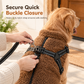 🐕 Warme Fleece-Hundeweste mit integriertem Geschirr und Reflektorstreifen