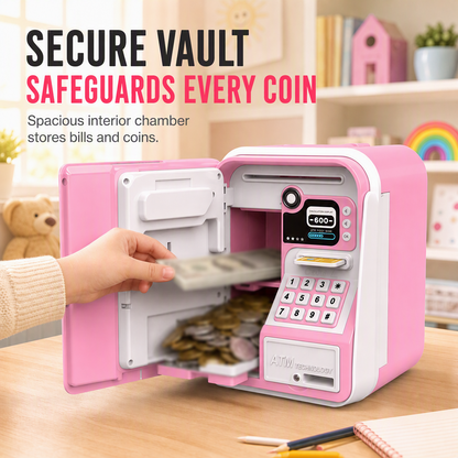 📢📢 50 % RABATT! ⏰  🏧 Elektronische ATM-Spardose für Kinder mit Fingerabdrucksensor