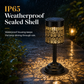 🌺 Solar-Tischlampe aus Eisen in Pfingstrosenform