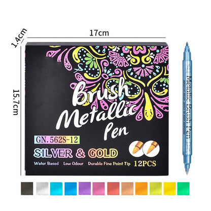 Metallic-Marker-Set in 12 oder 24 Farben