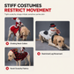 Weihnachtskostüm für Hunde mit 3D-Reiteroptik und verstellbarer Passform für S–3XL