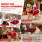 Weihnachtskostüm für Hunde mit 3D-Reiteroptik und verstellbarer Passform für S–3XL