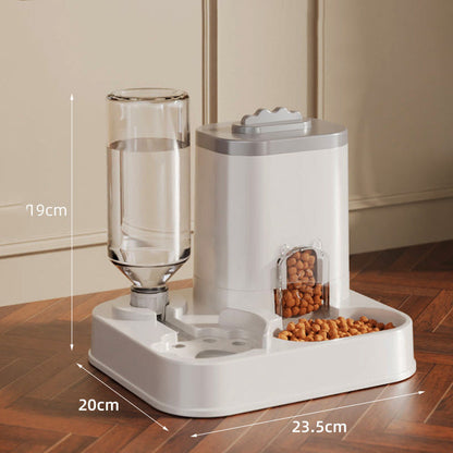 ⏳Zeitlich begrenztes Angebot⏳ 2-in-1-Futter- und Wasserspender für Hunde und Katzen mit 800 ml Wasser- und 1.600 ml Futterbehälter