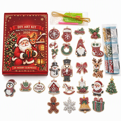 ⏳Zeitlich begrenztes Angebot⏳ DIY-Bastelset für einen 24-tägigen Weihnachts-Countdown-Anhänger