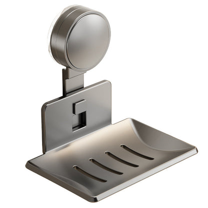 ⏳Nur für kurze Zeit: 1+1 GRATIS⏳ 📢📢50 % RABATT!! ⏰ Seifenschale mit Vakuum-Saugfunktion: V-förmiger Abfluss, rostfreies Aluminium, kein Bohren erforderlich, Drehverschluss