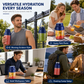 ⏳Zeitlich begrenztes Angebot⏳ Tragbarer Akku-Smoothie-Mixer mit zwei Deckeln – 1.300 ml Behälter, 800 ml Mixvolumen, USB-aufladbar