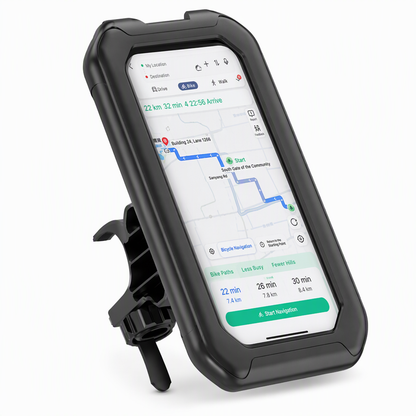 ⏳Zeitlich begrenztes Angebot⏳ Touchscreen-Handyhalterung für Fahrrad, E-Bike und Motorrad – Schutzgehäuse, 360° drehbar