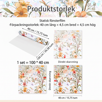 ⏳Zeitlich begrenztes Angebot⏳ 🌺 50 % RABATT ✨ Statischer Muster-Fensteraufkleber, leicht anzubringen und rückstandsfrei abzulösen 🎨